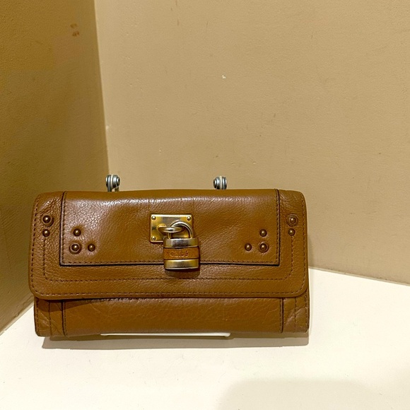 Chloe Paddington Long Leather Brown Wallet
